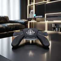 OURSTEAM Palettes Séparées avec Logo Personnalisé pour Manette PS5, Kits de Palettes Fendues OEM pour Manette de Jeu PS5, Pièces de Rechange