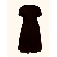 Nouvelle mode de robe col rond grande taille de haute qualité en gros, robe d'été confortable et décontractée à manches courtes pour femmes, OEM