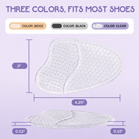 2 paires de coussinets métatarsiens invisibles en gel, coussinets pour l'avant-pied, inserts pour talons hauts, confortables, doux, antichoc, durables, lavables, transparents