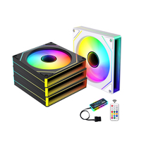 Ventilador de Refrigeración para PC AntarcChill de 120 mm con Efecto de Luz RGB Espejo, Ventilador ARGB de Alta Calidad con PWM Silencioso para Computadora, Alto Rendimiento de Refrigeración