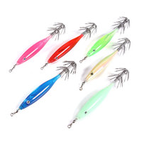 Haut droit FH225 80mm 3.6g calmar gabarit crochet galvanoplastie coloré Mini poisson lumineux calmar appât leurre pour la pêche en mer