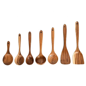 Multifunctional Home and <strong>Kitchen</strong> Teak Wood <strong>Kitchen</strong> Cooking Utensils <strong>Tools</strong> <strong>Kitchen</strong> Accessories <strong>Gadgets</strong> Wooden Utensils Set - Product Image 4