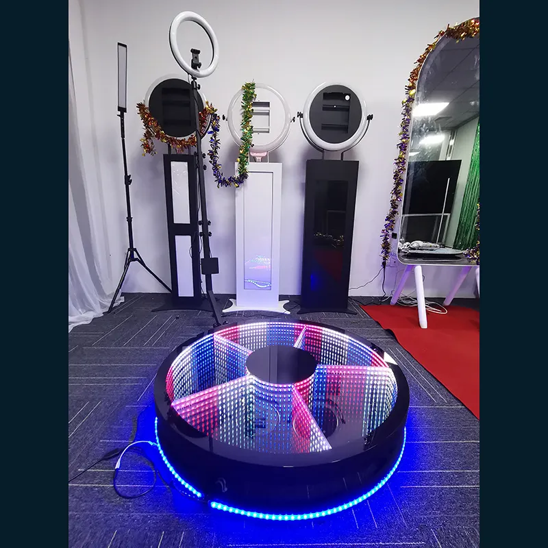 Fotomatón de cristal con control por aplicación, fotomatón LED 360 de alta calidad para fiesta, envío directo, 360