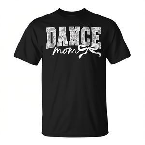T-shirt Dance Mom en coton noir, unisexe, taille adulte moyenne, cadeau pour parents de danseurs de ballet - Product Image 2