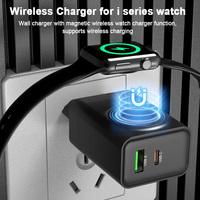 Schitec Design privé EU 30W chargeur mural chargeur de montre sans fil intégré 2 en 1 chargeurs multifonctions pour téléphone et montre