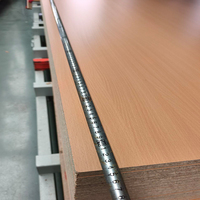 Panneau MDF rainuré HR de 18 mm et 16 mm, mélaminé, anti-rayures, haute brillance, couleur personnalisée, pour armoire