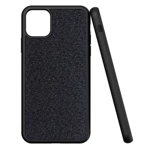 DIY Good Quality Plastic Cell Phone Matte Leather Case for iPhone 8,XS 11 Hard Cell Phone Case