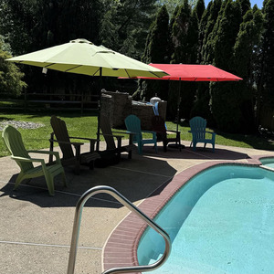 Sombrilla de Patio de Doble Cara Resistente a los Rayos UV de 15 pies, Sombrilla Grande para Exteriores con Manivela para Piscina y Jardín - Product Image 5