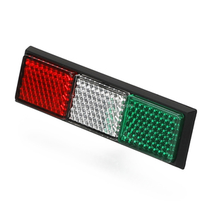 Réflecteur arrière universel à coller sur la plaque d'immatriculation, pour ATV, moto, <span class=keywords><strong>Dirt</strong></span> <span class=keywords><strong>Bike</strong></span>, Scooter, Quad, plaque réfléchissante rectangulaire rouge et verte - Product Image 5