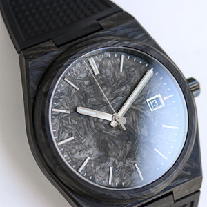 Montre de sport de luxe ultra-fine en fibre de carbone pour homme – Cadran minimaliste, bracelet en caoutchouc, montre mécanique étanche - Product Image 4