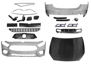 ชุดแต่งตัวถังรถยนต์ กันชนหน้า กันชนหลัง ฝากระโปรง ชุดแต่งสำหรับรถเบนซ์ เอ คลาส W177 ปี 2019-2021 สไตล์ AMG - Product Image 1