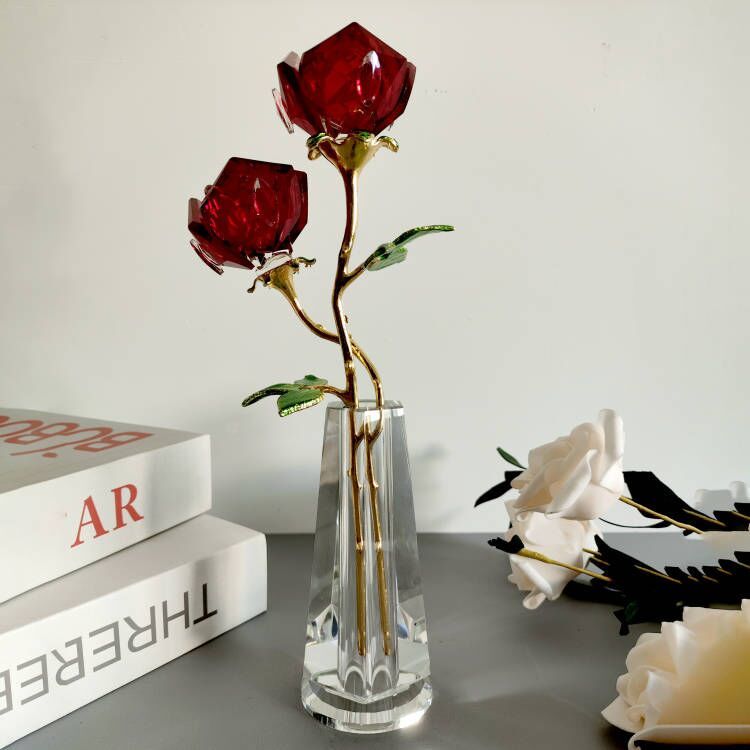 Honor of Crystal Glass Rose Green