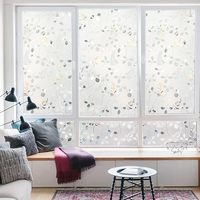 Film adhésif statique PVC sans colle, décoratif moderne pour vitres, imperméable, effet arc-en-ciel, film de confidentialité pour fenêtre, protection UV, salon