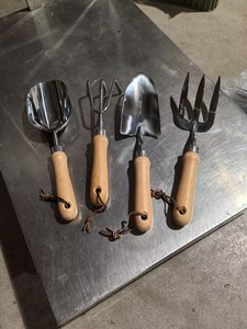 Thép Không Gỉ Gỗ Xử Lý Vườn Cấy Vườn Tay Công Cụ Bằng Gỗ Xử Lý Cấy Biểu Tượng Tùy Chỉnh Vườn Công Cụ - Product Image 4