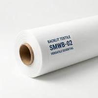 Textile rétroéclairé sans PVC 135 g/m² le plus vendu pour impression UV, blanc brillant, diffusion de la lumière, signalétique intérieure