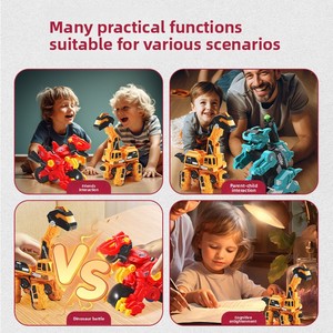 Jouet pour enfants à déformation par impact, modèle de <span class=keywords><strong>dinosaure</strong></span> à inertie, véhicule de combat à inversion de direction pour garçons de 4 à 6 ans, en plastique - Product Image 3