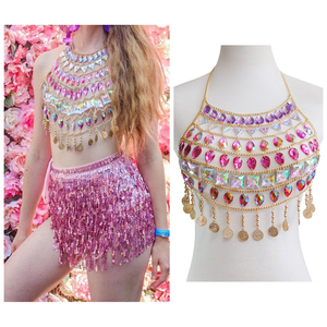 سلسلة جسم مرصعة بالكريستال للنوادي الليلية من شاينين، تصميم مفتوح الظهر، مجوهرات مثيرة للبيكيني - Product Image 3