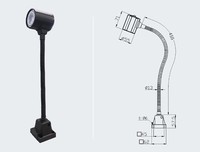Lampe de travail pour machines-outils à col de cygne M3S, bras flexible, réglage de la direction de l'éclairage, AC/DC 4,5W 6000K/4000K/3000K
