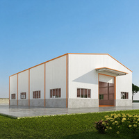 Entrepôt préfabriqué moderne en structure légère en acier à vendre