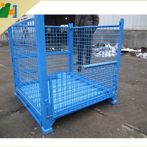 Industrial <strong>Custom</strong> Design Steel Wire Mesh Storage <strong>Cage</strong> <strong>Pallet</strong> Container - Product Image 3
