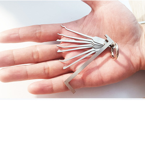New Arrival Mini Pocket <span class=keywords><strong>Lock</strong></span> <span class=keywords><strong>Pick</strong></span> 7 cái với 1 cái tesnsion công cụ thép không gỉ DIY nhỏ dễ dàng mang theo lockpick thợ khoá công cụ - Product Image 4