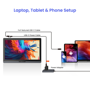 Tablette de dessin numérique graphique de haute qualité DigiDraw avec écran tactile et stylet pour illustrateurs professionnels - Product Image 1