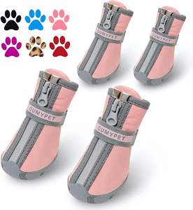 Scarpe impermeabili regolabili per animali domestici classici e di lusso in lattice stivali per cani e gatti per l'estate invernale che cammina facendo escursioni all'aperto - Product Image 1