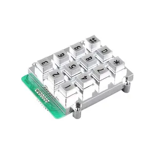 Access the Enter key zinc alloy keyboard 12metal buttons 3 X 4 matrix keypad