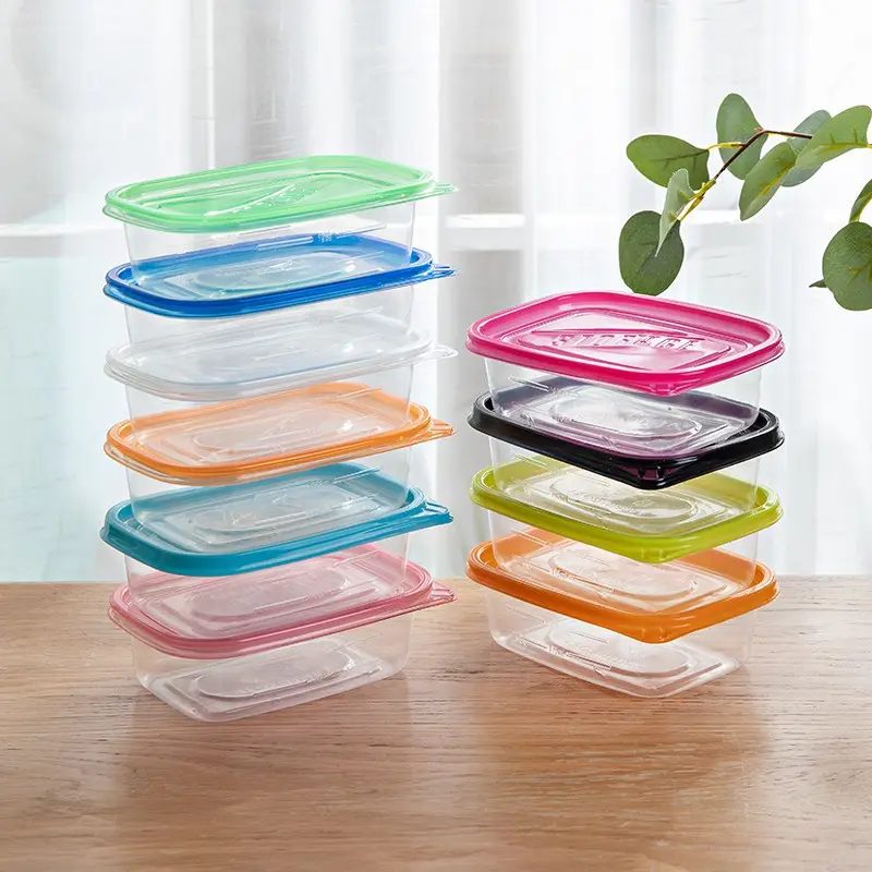 Choice Fun transparent plastic Rectangle disposable lunch box seal packing box food preservation box with lid