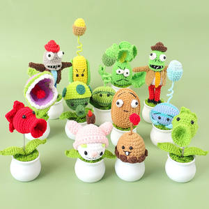 Macetas Creativas Hechas a Mano, Flores Artificiales Tejidas a Crochet, Flores de Lana, Adornos Terminados para Pequeños Regalos y Decoración del Hogar - Product Image 2