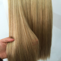 Harga Grosir 14A Kualitas Terbaik Kutikula Rapi 8/60 #   Rambut Asli Manusia Rusia Double Drawn Weave Bundles Hair Weft