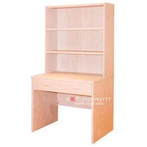 Wholesale Sturdy Student Dormitory Furniture Desk with Bookshelf Designed for Study