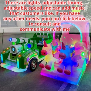 Plaza Coche de conducción eléctrico alimentado por batería Coche de entretenimiento para niños con música Proyecto de Parque de Atracciones Coches de choque para padres e hijos - Product Image 4