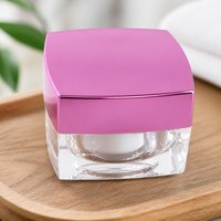 Emballage de luxe en plastique acrylique 5ml 10ml, conteneur carré transparent vide personnalisé pour baume à lèvres, fabricant