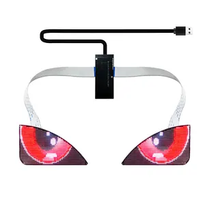 앱 제어 프로그래밍 가능 led 눈 애니메이션 화면 led 자동차 차량 배낭 용 움직이는 눈 화면 디스플레이