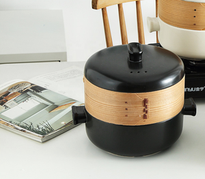 หม้อตุ๋นเซรามิกสำหรับหม้อไฟ,หม้อนึ่ง<span class=keywords><strong>สไตล์</strong></span><span class=keywords><strong>ญี่ปุ่น</strong></span>หม้อนึ่งไฟแบบเปิดด้านบนหม้อตุ๋นต้มซุป - Product Image 3