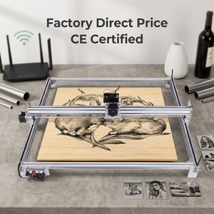 Mini Router CNC <span class=keywords><strong>KMS</strong></span>, Máquina de Grabado Láser de Escritorio, Módulo Láser 6550, Compacta, con Wifi, para Madera - Product Image 1