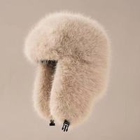 Gorro de Piel Sintética Ultrasuave de Lujo, Estilo Ruso, Cálido para Invierno, Cortavientos, con Orejeras, Efecto Piel Entera, Gorro Tipo Bomber