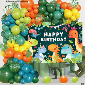 Set de 98 Piezas de Globos de Látex con Diseño de Dinosaurios <span class=keywords><strong>para</strong></span> Fondo de Cumpleaños, Kit de Arco de Globos <span class=keywords><strong>para</strong></span> Fiestas Infantiles - Product Image 5