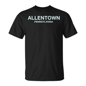 T-shirt Allentown Pennsylvania City Pride Design nera a maniche corte - Product Image 1