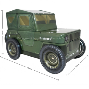 Caja Metálica Cuadrada Reciclable con Forma de Jeep Militar, Logotipo Personalizado, Juguete de Vehículo Militar para Niños, Dulces, Regalos, Recuerdos de Fiesta - Product Image 4