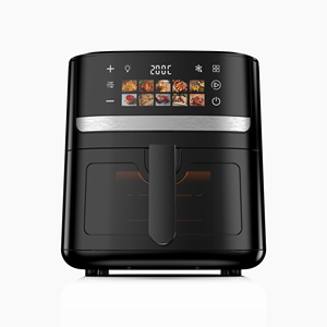 Nouvelle Conception Friteuse à Air 7L avec Poignée Rotative, Fenêtre de Visualisation, Écran Couleur et Contrôle Numérique, Forme Carrée Moderne pour Usage Domestique - Product Image 1