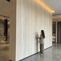 Panneau mural en pierre souple durable et flexible, faible entretien, feuille de pierre souple MCM pour revêtement mural de centres commerciaux et d'hôtels