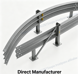 Barrière de sécurité en acier Q235 type W, indice d'impact M65, protection H1, galvanisée à chaud, non-réfléchissante, type bouche, pour perçage/enfouissement - Product Image 2