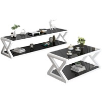 Mobilier moderne et luxueux pour le salon, meuble TV et table basse, noir, blanc, design simple, meuble TV à vendre à bas prix
