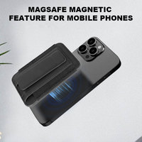 Dompet kulit perjalanan, pria baru, magnetik kulit, dompet magsafe bisnis Mini minimalis, klip uang dengan dudukan