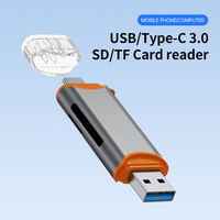 Lector de Tarjetas de Memoria SD y microSD con Doble Interfaz USB C y USB A, Adaptador OTG, Lector/Escritor USB 3.0 para Teléfono, Laptop y PC