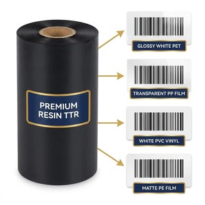 Ruban en résine noire ultra durable 110 mm x 300 m, résistance chimique extrême, ruban TTR pour étiquettes de moteur automobile - Product Image 4