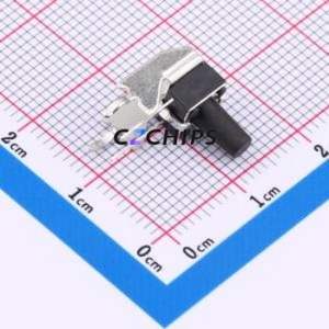 GT-TC102B-H095-L1 Tactile Switch Through hole,6.1x6.1mm Switch Single Pole Single Throw Round Button 2.5N Right Angle Insert - Product Image 1