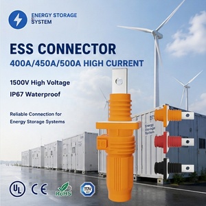 High Current 400A-500A Battery Terminal Connector 1500V Quick Lock Battery Interconnect Plug for Industrial BESS Storage System